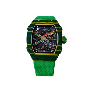 Reloj mecánico de alta gama personalizado UMIF RM67-02 CRMA7 con movimiento Vaucher, luminoso, de lujo, NTPT, de carbono verde, esqueleto brasileño. - Product Image 1