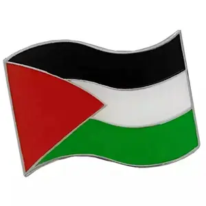 Custom bandeira lapela pin para terno homens bandeira palestina pin crachá