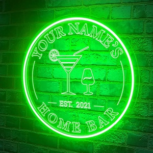 Özel şeffaf kokteyl bira bar burcu led ışık up işareti işık Neon adam mağara için bar ışığı duvar dekorasyon - Product Image 5