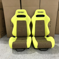 Sièges auto sur mesure RE03, sièges baquet rouges élégants, sièges auto Recaro universels à rails.