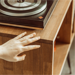 Soporte para <span class=keywords><strong>Tocadiscos</strong></span> Moderno y Personalizable de Alta Calidad con Gabinete de Madera Sólida para Uso en Oficina, Ecológico y que Ahorra Espacio - Product Image 4