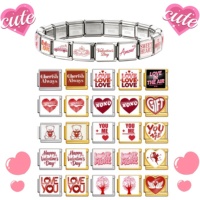 Groothandel Italiaanse Charm Armband Op Maat Gemaakte Italiaanse Armband Schakels RVS Bedel Armband Dames Sieraden Valentijnsdag Cadeau