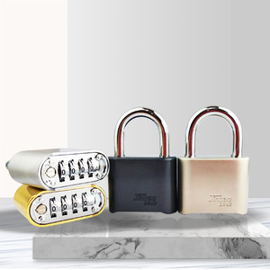 กุญแจล็อคแบบผสมผสาน ยี่ห้อจินห่าว รูปทรงสี่เหลี่ยม ผลิตจากโลหะผสมสังกะสี ขนาดห่วง 8 มม. สำหรับประตูคลังสินค้า อุปกรณ์ฮาร์ดแวร์ เฟอร์นิเจอร์ เครื่องมือ และกระเป๋า - Product Image 1