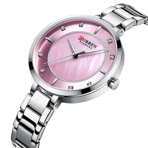 CURREN elegante reloj <span class=keywords><strong>de</strong></span> cuarzo vestido <span class=keywords><strong>de</strong></span> las mujeres, reloj <span class=keywords><strong>de</strong></span> pulsera con diamantes <span class=keywords><strong>de</strong></span> <span class=keywords><strong>imitación</strong></span> Esfera en oro rosa banda <span class=keywords><strong>de</strong></span> - Product Image 4
