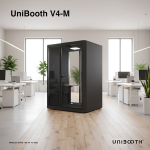 UNIBOOTH Cabine d'enregistrement insonorisée multifonctionnelle en aluminium durable <span class=keywords><strong>pour</strong></span> bureau, immeuble, télétravail, hôtel – Design moderne et mobile - Product Image 2