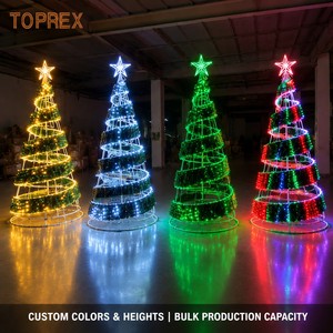 TOPREX Grand mât de drapeau extérieur d'hiver en PVC IP65, motif conique 3D géant lumineux pour la décoration de Noël, de rues et de places publiques - Product Image 5