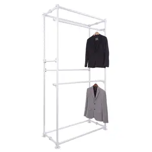 Wholesale multi-functional movable garment rack portable lifting type T-shirt display stand