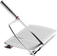 Cortador de Queso Ajustable de Acero Inoxidable, Tabla de Cortar Queso de Metal con Escala Precisa para Queso en Bloque