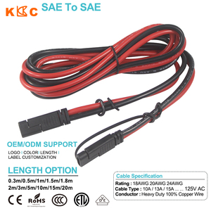 SAE to SAE Extension Cable Snowmobile ATV UTV <b>Battery</b> Power Wire 12AWG - Product Image 5