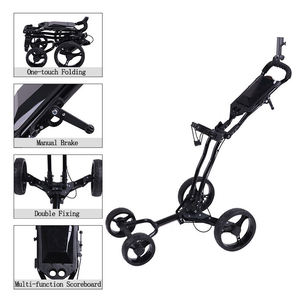 Chariot de golf pliable léger OEM à faible MOQ avec cadre en aluminium et 4 roues, modèle JT-X003 - Product Image 3