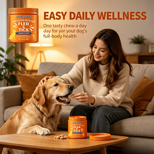 Compléments alimentaires pour <span class=keywords><strong>chiens</strong></span> les plus vendus, comprimés à mâcher souples, soutien immunitaire, vitamines et minéraux pour la santé de la peau et du pelage, anti-<span class=keywords><strong>puces</strong></span> - Product Image 4