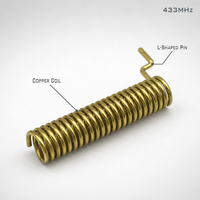 Antenne hélicoïdale à ressort 433 MHz multifréquence, bobine en cuivre, polarisation verticale, broche à souder