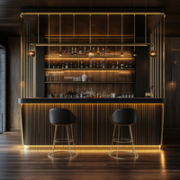 Comptoir de bar en bois moderne pour hôtel, bar à domicile et salon - Design écologique facile à nettoyer en vente