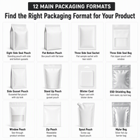 Sachet de café à fond plat imprimé sur mesure avec valve unidirectionnelle, finition mate, résistant à l'humidité, pochette vide pour l'emballage des grains de café