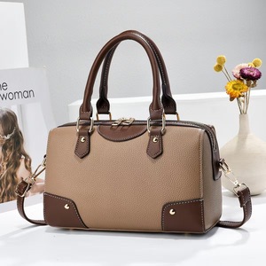Stylish Color Block Handbag Middle Size Single Shoulder <b>Crossbody</b> <b>Bag</b> Inner Patch Polyester Lining for Everyday Outfits <b>Summer</b> - Product Image 2