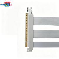 Câble Riser PCIe 5.0/4.0/3.0 X16, Câble d'Extension GPU Haute Vitesse Blindé Flexible Anti-Interférence Faible EMI pour Ordinateur et IA