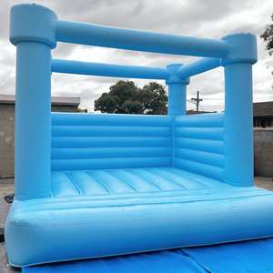 Château gonflable commercial en PVC bleu de grande taille pour l'extérieur et l'intérieur, pour la location de fêtes, les mariages, les événements et les spectacles - Product Image 3