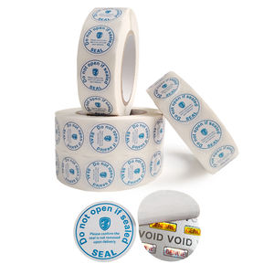 Etiqueta de seguridad de cartón de papel, etiqueta adhesiva de manipulación de etiqueta abierta de residuo de doble <span class=keywords><strong>color</strong></span> plateado - Product Image 3