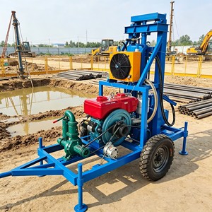Potente y Compacta Plataforma de Perforación de Pozos de Agua de 200 Metros, Máquina Perforadora de Pozos de Agua Pequeña y Económica de 200m, Fabricada en China <span class=keywords><strong>para</strong></span> Hogar y Jardín - Product Image 5