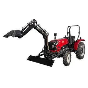 Tractor maquinaria agrícola tractor 4wd 50hp 60hp 70hp 80hp 90HP 100hp agrícola con cubo frontal