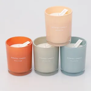Newly Designed Travel-Ready Metal Tin Home Decorative Scented Candle Handmade Soy Wax in Glass Jars Beeswax Pillars