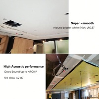 Plafond acoustique en fibre de verre, revêtements insonorisants en gros, absorption des chocs, ignifuge et insonorisant