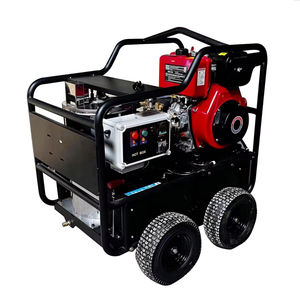 Venta caliente 250BAR Escala diésel de alta presión Máquina de limpieza de agua caliente Nuevo <span class=keywords><strong>motor</strong></span> de combustión interna Limpiador de agua caliente de metal - Product Image 1