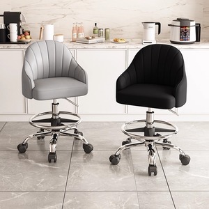 Tabouret de Salon de Beauté Professionnel, Siège à Dossier Pivotant, Réglable en Hauteur, Roulettes pour Coiffeur, Esthéticienne et Manucure - Product Image 3
