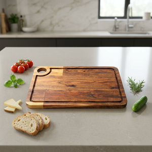 Planche à découper en bois écologique et durable de qualité alimentaire OEM avec logo gravé personnalisé vente en gros accessoire de cuisine - Product Image 6