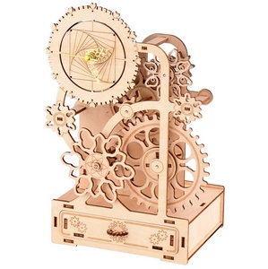 Wooden 3D <strong>Jigsaw</strong> Puzzle Clock Gear Clockwork Music Box Pen <strong>Holder</strong> DIY Handmade Toys for Children Educational Model Building Kits - Product Image 4