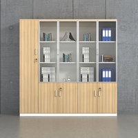 Armoire de rangement moderne de style coréen simple avec tiroirs et serrure ; Armoire de classement commerciale, meuble de bureau en bois pour documents