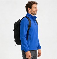 Veste softshell respirante imperméable sans capuche grande taille zippée coupe-vent pour la randonnée, le trekking et le camping