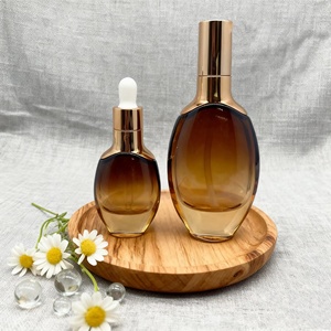 Bán buôn thủy tinh trong suốt 15ml phẳng tinh dầu chai 30ml Vai Bìa chai dày dưới dropper chai mỹ phẩm - Product Image 1