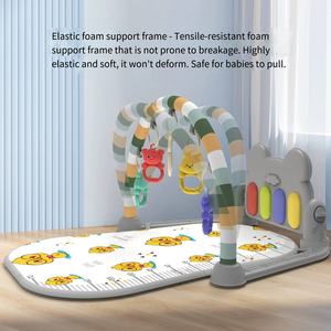 Alfombra de juegos musical multifuncional con piano, centro de actividades de aprendizaje temprano con funciones de juego interactivas para recién nacidos - Product Image 3