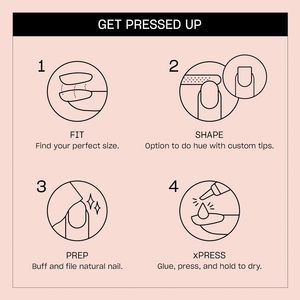 Pour les ongles en gel pressés |   Ongles en plastique courts et ronds à presser |   24 pièces avec colle à ongles |   Longue durée de vie, réutilisable, non dommageable - Product Image 4