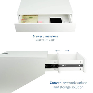 Estante flotante montado en la pared moderno personalizado con cajón, estante de almacenamiento, organizador para dormitorio, sala de estar, oficina, decoración de exhibición - Product Image 6