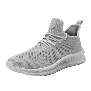 Chaussures de course d'été pour hommes, baskets athlétiques basses en tissu respirant pour la course sur route et sur sentier, avec lacets - Product Image 1