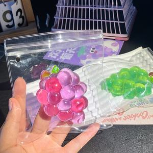 Squishy Fruit Grapes Fidget Toy Squeeze Stress Relief <b>Hand</b> Toy Anti-Anxiety Fruit Stretchy Slow Rising Toy Creative Sensory Toy - Product Image 1