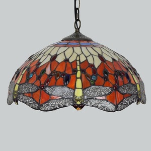 Tiffany Hanginghead Dragonfly lampu tunggal liontin dalam mahoni perunggu