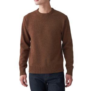 2023 Customized Logo Men's Sweater Breathable Jacquard Pullover Knitwear Winter O-Neck <b>100</b>% <b>Wool</b> Long Sleeve 220g Designer - Product Image 2
