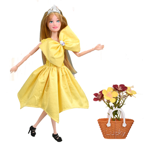 QS nuovo Design ragazze in movimento giunti di moda Set di bambole giocattolo colorato abito di bellezza <span class=keywords><strong>principessa</strong></span> 11.5 pollici PVC borsa Set di bambole per bambini - Product Image 1