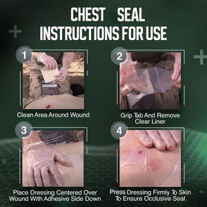 Segel dada kualitas tinggi pertolongan pertama pembalut Darurat perawatan luka oktikal darurat - Product Image 6