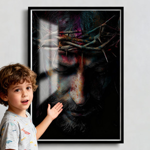 <span class=keywords><strong>Arte</strong></span> religiosa su misura della parete <span class=keywords><strong>cristiana</strong></span> della pittura decorativa di vetro religioso di gesus <span class=keywords><strong>arte</strong></span> per la decorazione domestica della chiesa all'ingrosso - Product Image 3