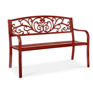 Banc de jardin en métal rouge sur mesure pour l'extérieur, mobilier d'extérieur pour patio, parc, salle à manger, hôpital, sélection privilégiée Trade Assurance - Product Image 1