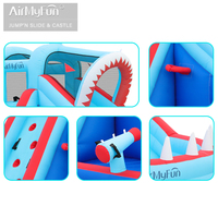 En stock, château gonflable Doctor Dolphin pour enfants, utilisation à domicile, pour fêtes d'enfants, capacité de 135 kg, 3 passagers, taille et couleur personnalisables