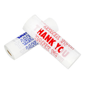 Sacs en plastique de type T-shirt avec message de remerciement, sacs T-shirt personnalisés en rouleau - Product Image 2