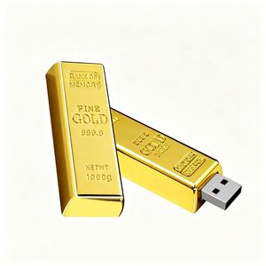 Clé USB 2.0 en métal brillant haut de gamme avec logo personnalisé pour célébration d'anniversaire, cadeau pour invités distinqués - Product Image 4