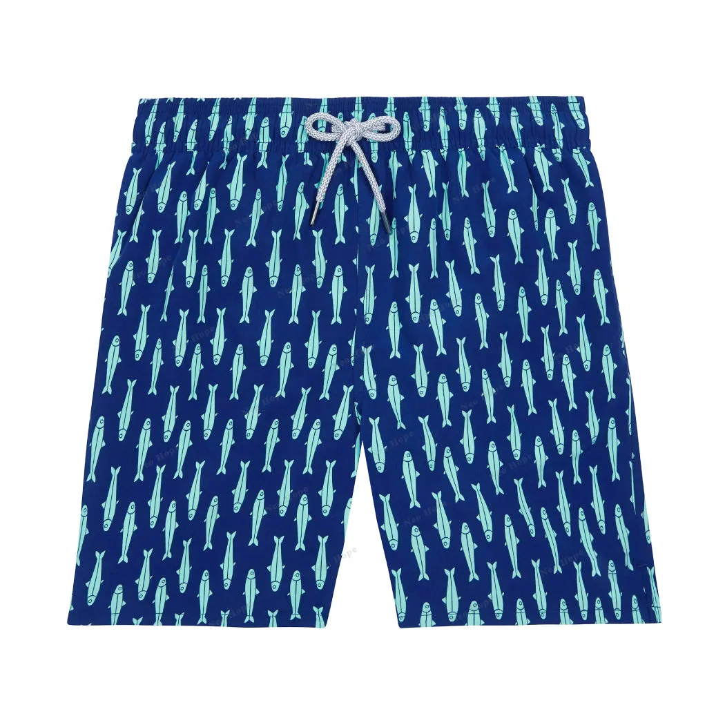 Custom Kleur Veranderende Designer Luxe Badmode Heren Zwembroek Mannen 2 In 1 Nylon Swim Shorts Sublimatie Mannen Strand shorts