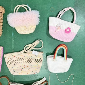 Borse tote in tessuto usate miste - 90% nuove, alla moda, da donna, in paglia, borse a tracolla casual da spiaggia e per uso quotidiano - Product Image 5
