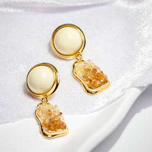 Boucles d'oreilles pendantes en perles baroques naturelles bohèmes, plaquées argent, style tendance, pour femmes, garantie de 2 ans, cadeau pour les amis, fête, mariage - Product Image 1